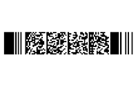 An example of a PDF417 2D barcode type.