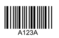 An example of a Codabar 1D barcode type.